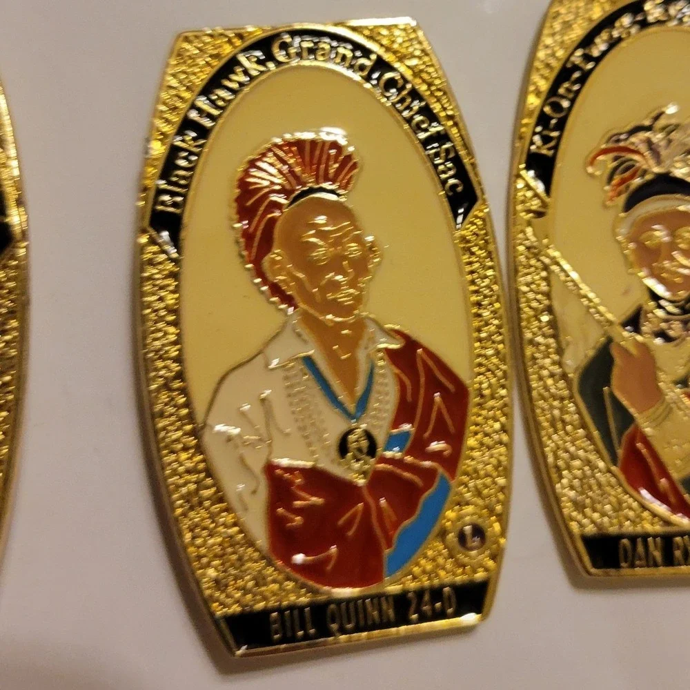 13pc Lions Club‎ International Native American Chiefs Enamel Trading Pin Set